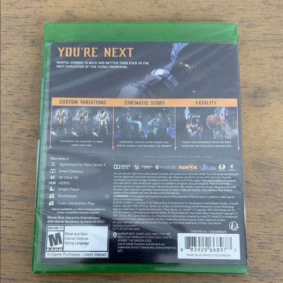 Mortal Kombat 11 for Xbox Series X - Green Case - Picture 2 of 2